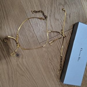 Authentic Christian Dior bracelet & choker set